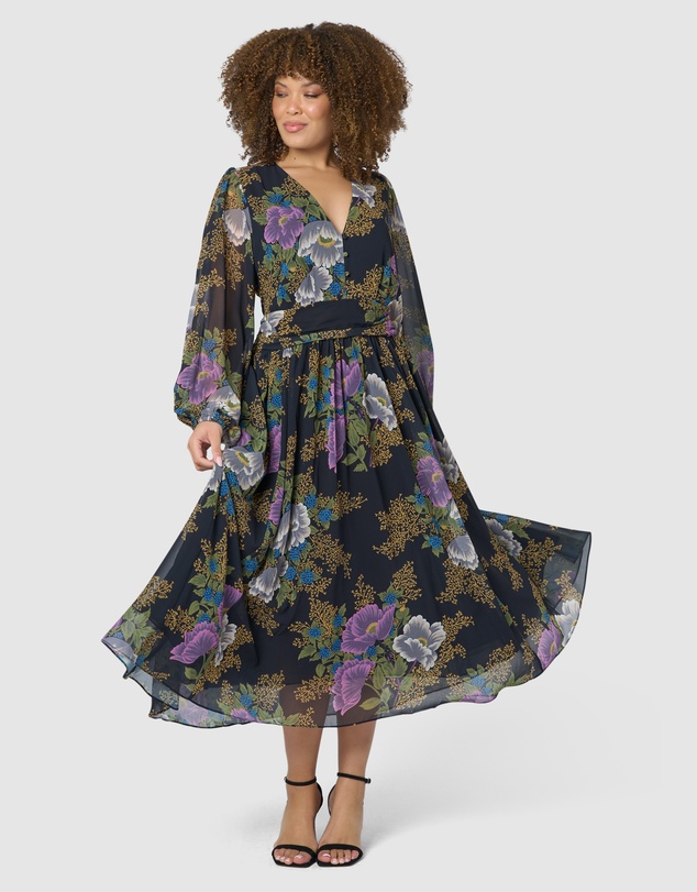 Pink Dusk by Curve Project - Higher Love Midi Dress
