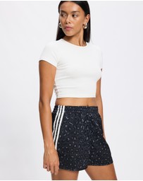 adidas Originals - Leopard Satin Shorts