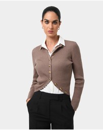 Forcast - Abaya Button Crop Knit