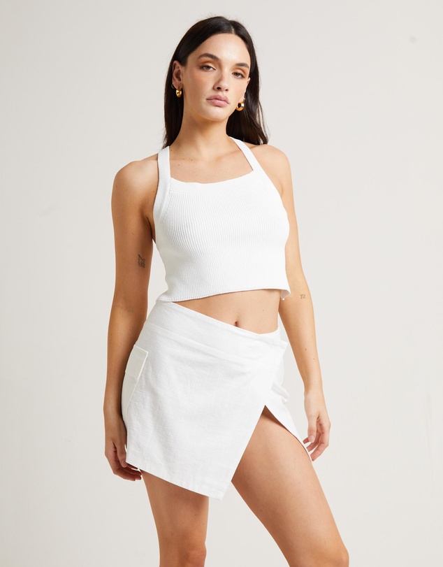 Subtitled - Andi Compact Knit Cross Back Top
