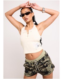 Neon Hart - Waffle Halter Top
