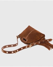 Maje - Topstitched Suede Miss M Mini Bag