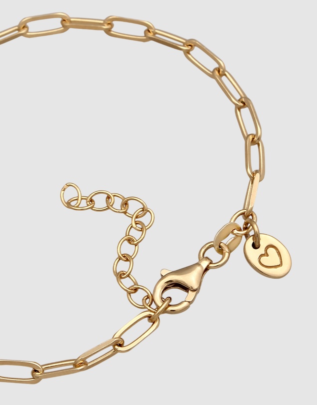 Elli Jewelry - Bracelet Heart 925 Sterling Silver Gold-Plated