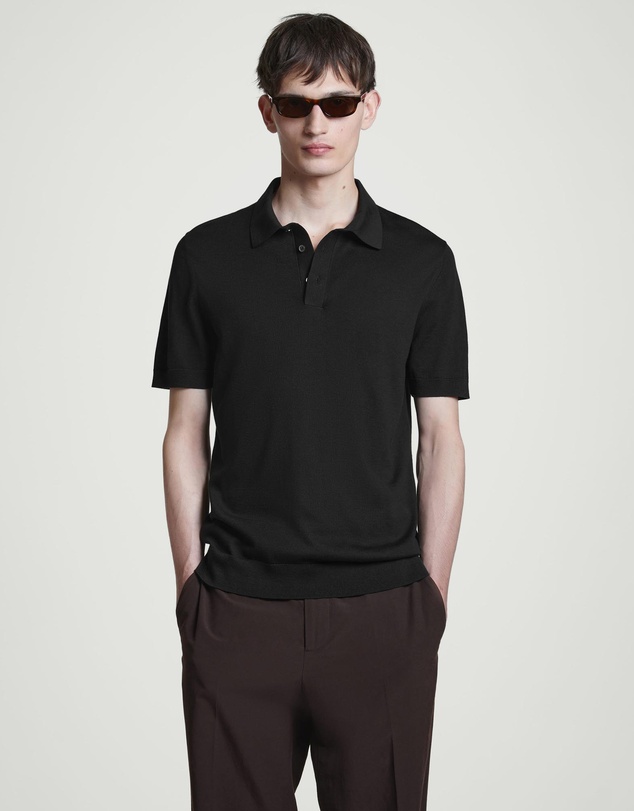 COS - Slim Knitted Silk Polo Shirt