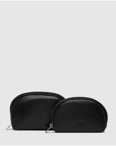 Republic of Florence - Duo Black Leather Pouch Set