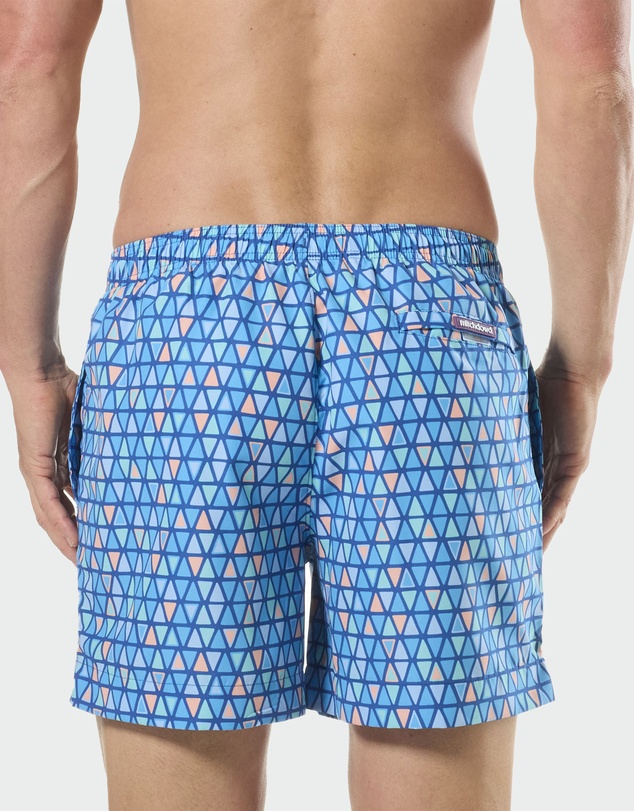 Mitch Dowd - Mitchdowd Ocean Mosaic Blue  Swim Shorts