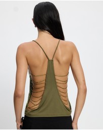 Jaded London - Draped Bead Trim Top