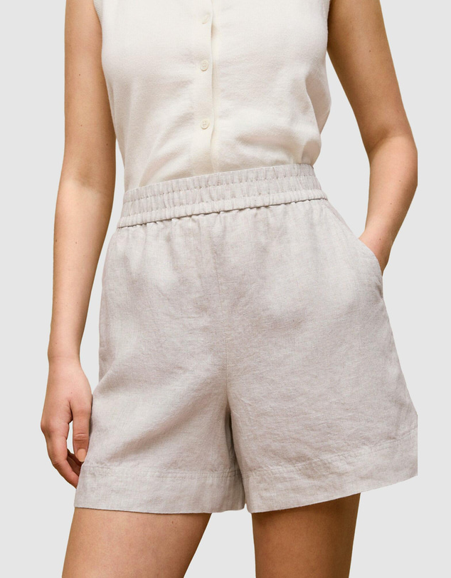 Trenery - Yarn Dyed Linen Pull On Short