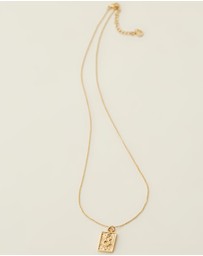 Carly Paiker - Taurus Star Sign Zodiac Tag Necklace