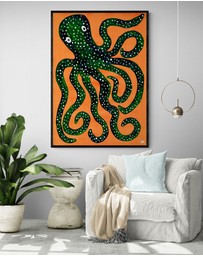 Inka Arthouse - Green Octopus by Nancy McKie