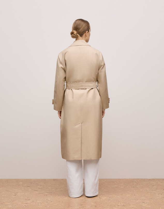 Trenery - Double Cloth Longline Trench Coat in Putty