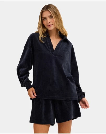 Billabong - Womens Good Day 2 Polo Long Sleeve Shirt