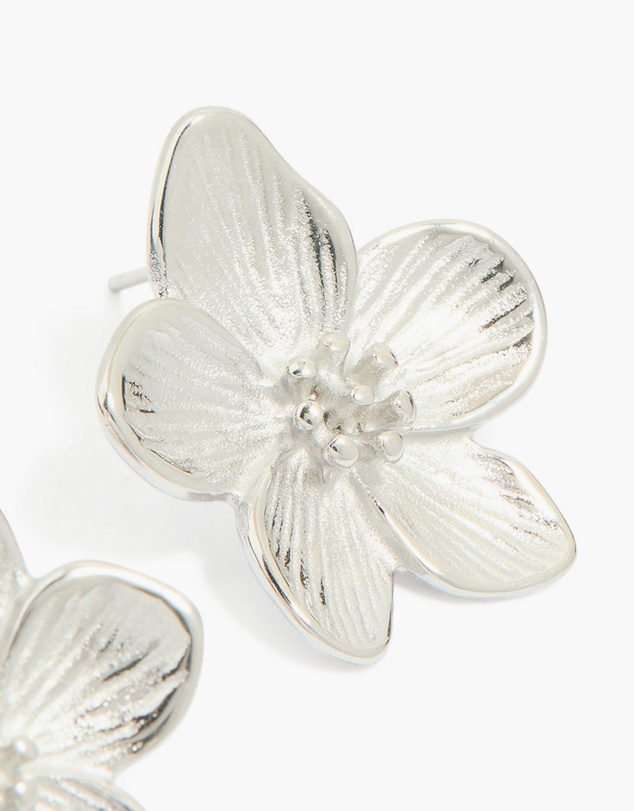Lovisa - Waterproof Stainless Steel Mini Textured Flower Earrings