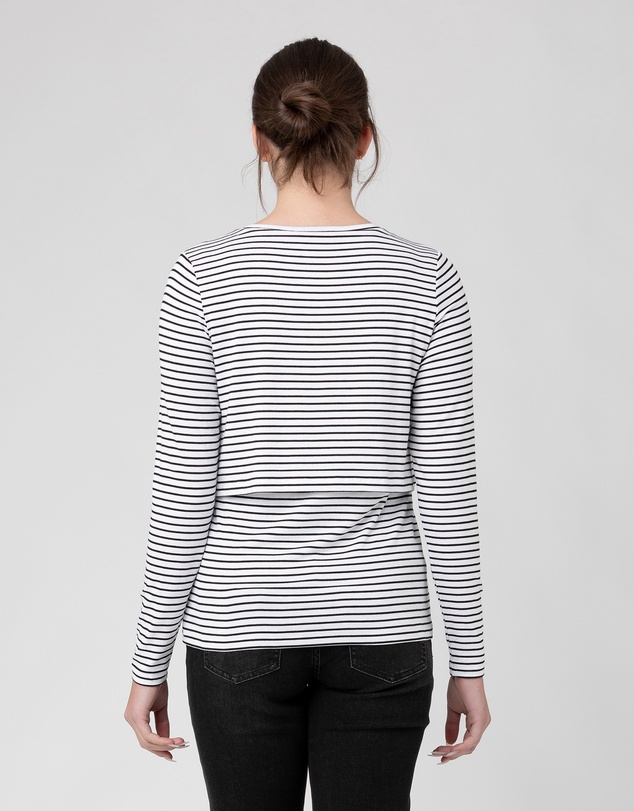 Ripe Maternity - Stripe Layered Nursing Top