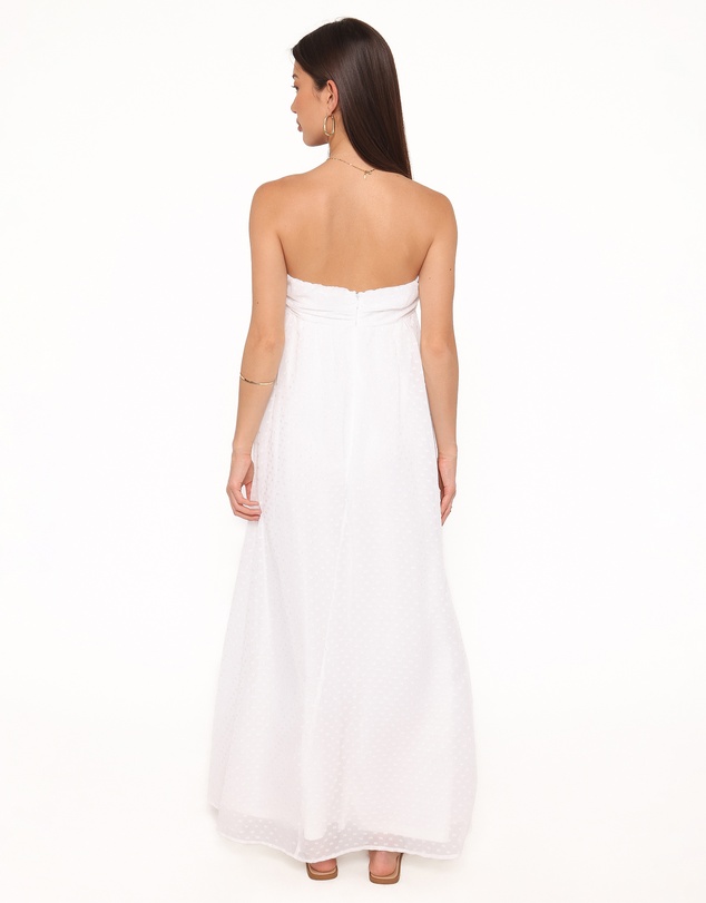 Petal & Pup - Vee Strapless Maxi Dress - White