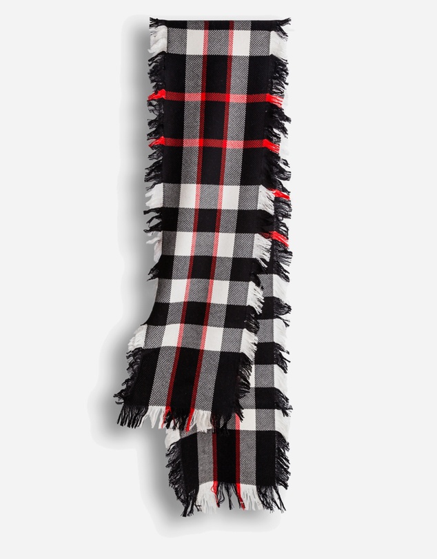 Ozwear Connection Uggs - Ugg Fringed Check Wool Scarf Black and Check