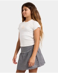Billabong - Girls 6 to 16 Gingham Crush Mini Skirt