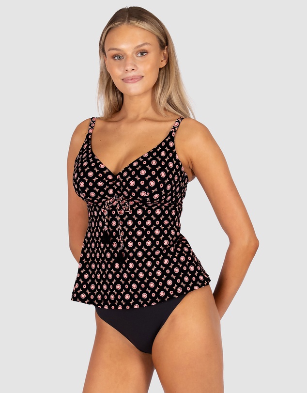 Baku Swimwear - Kasbah D/E Cup Ruched Front Singlet Top