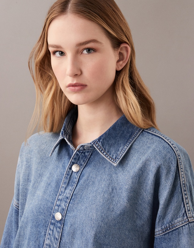 Calvin Klein Jeans - Cotton Linen Blend Button-Down Shirt