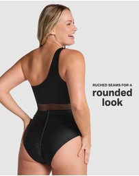Leonisa - Radiant Padded One Shoulder Shaping One-Piece Swimsuit