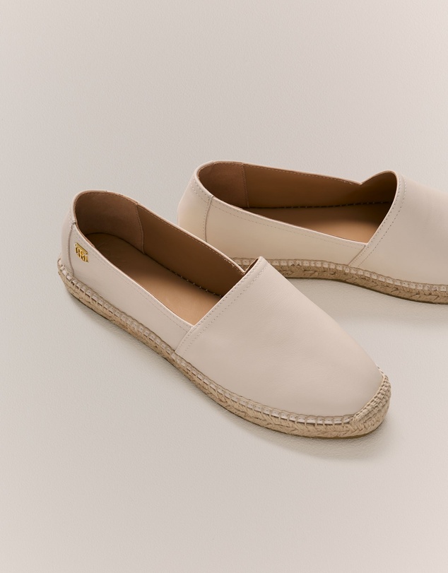 Trenery - Tallow Espadrille Flat in Oyster