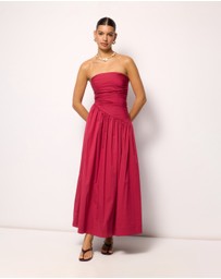 AERE - Kiera Strapless Midi Dress