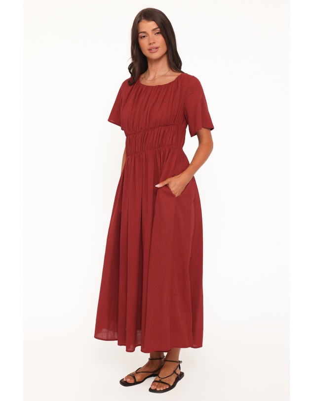 Petal & Pup - Harlen Maxi Dress - Deep Red