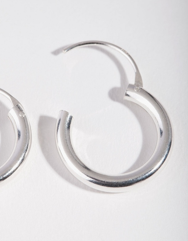 Lovisa - Sterling Silver 18mm Chubby Hoop Earrings