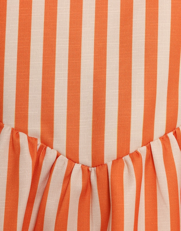 Petal & Pup - Valencia Halterneck Top - Orange Beige Stripe