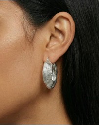 HOUSE OF SLANI - Silver Needra Statement Hoops