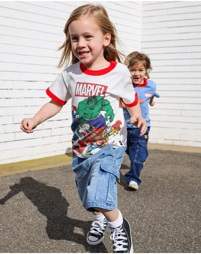 Rock Your Kid - Marvel Stripe Tee - ICONIC EXCLUSIVE