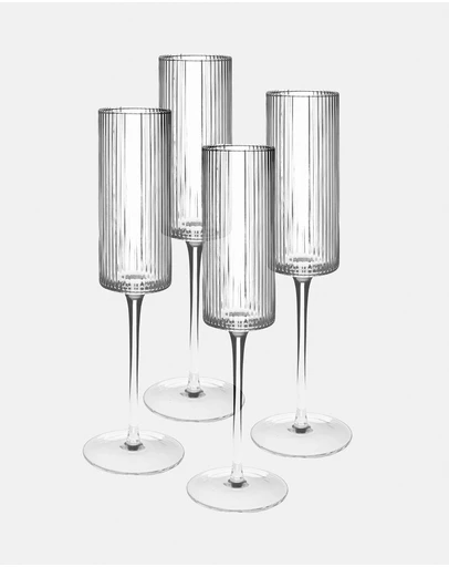 HOTTIE - Sadie 4-Piece Champagne Flute Set