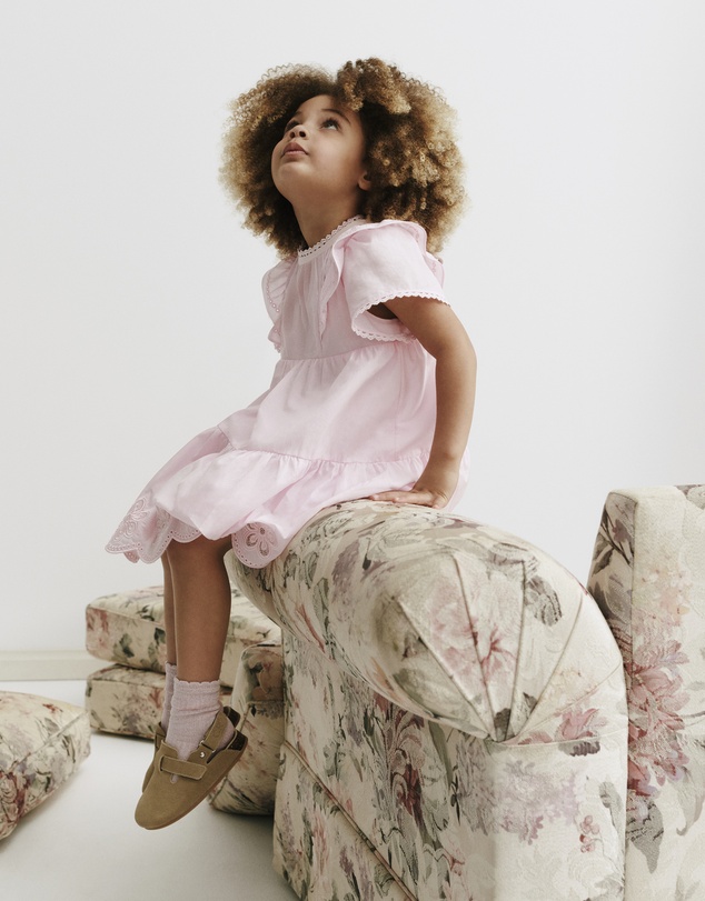 Country Road - Short Sleeve Tier Cutwork Dress