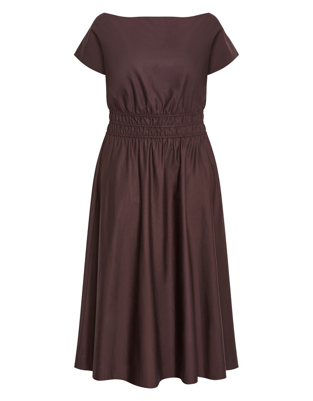 City Chic - Plus size Cass Cotton Maxi Dress - dark chocolate