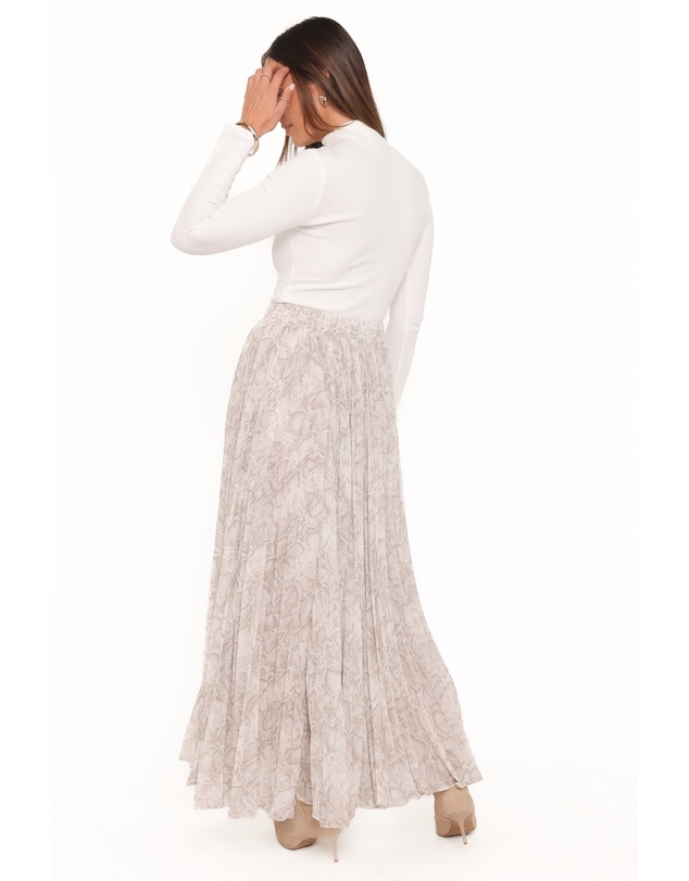 Petal & Pup - Nicki Pleated Maxi Skirt - Snake Print