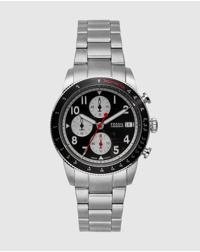 Fossil - Sport Tourer Silver Tone Chronograph Watch