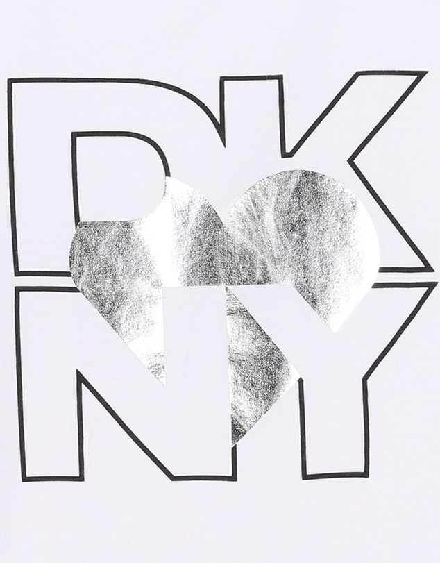 DKNY - Logo Heart Short Sleeve T-Shirt - Kids-Teens