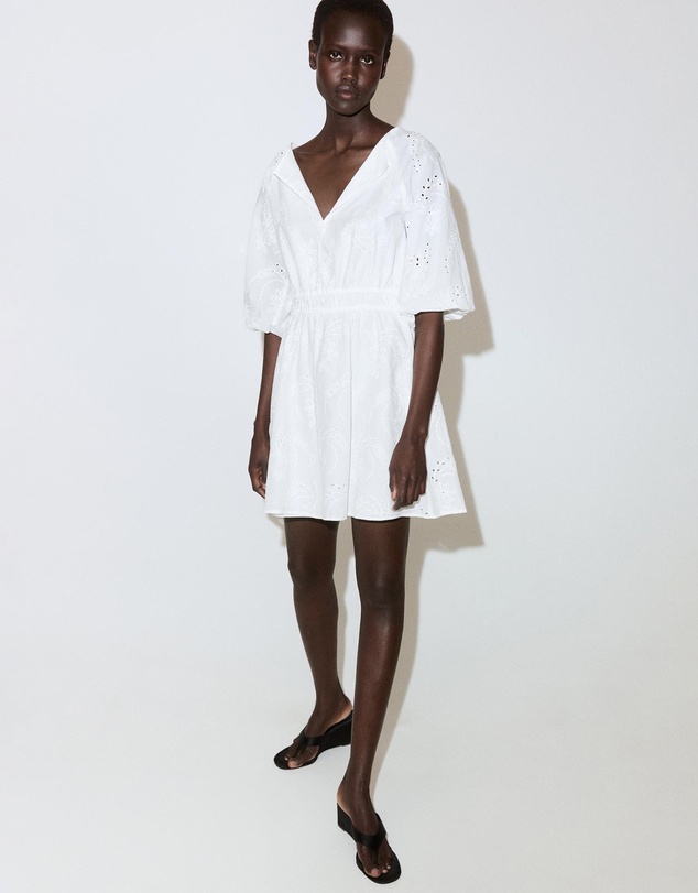 M.N.G - Embroidered Short Dress