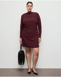 M.N.G - Boat-Neck Ruched Dress