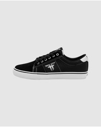 Fallen Footwear - Fallen Footwear Bomber Suede/PU Men Shoes Black/White/Silver