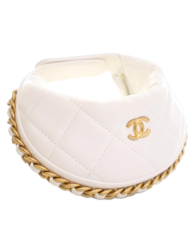 Pre-Loved by Azura Reborn - Pre-Loved Mini Shiny Crumpled Quilted Lambskin Chain Around Pouch