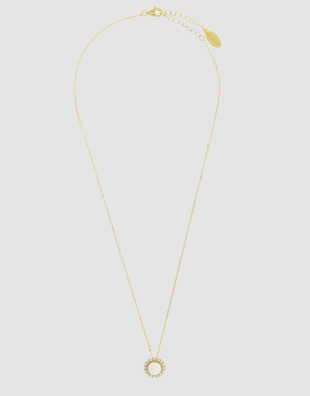 Georgini - Georgini Opal Glow Marrinawi White Created Opal Gold Pendant