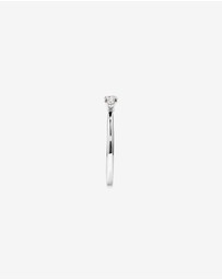 Michael Hill - 0.30 Carat TW Round Brilliant Diamond Three-Stone Engagement Ring in 14kt White Gold