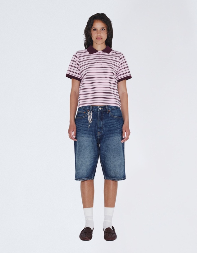 Dr Denim - Jade Polo Pink Stripe