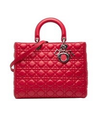 Pre-Loved by Azura Reborn - Pre-Loved Large Lambskin Cannage Lady Dior