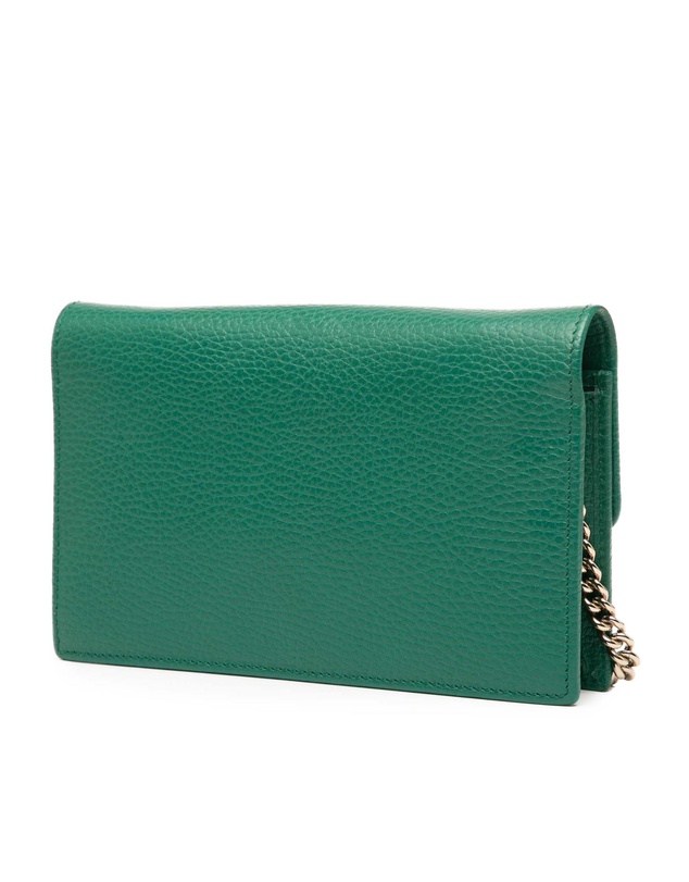 Pre-Loved by Azura Reborn - Pre-Loved Interlocking G Dollar Calfskin Wallet on Chain