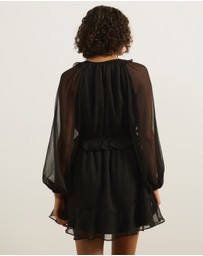 Atmos&Here - Benni Boho Mini Dress With Ruffle Detail