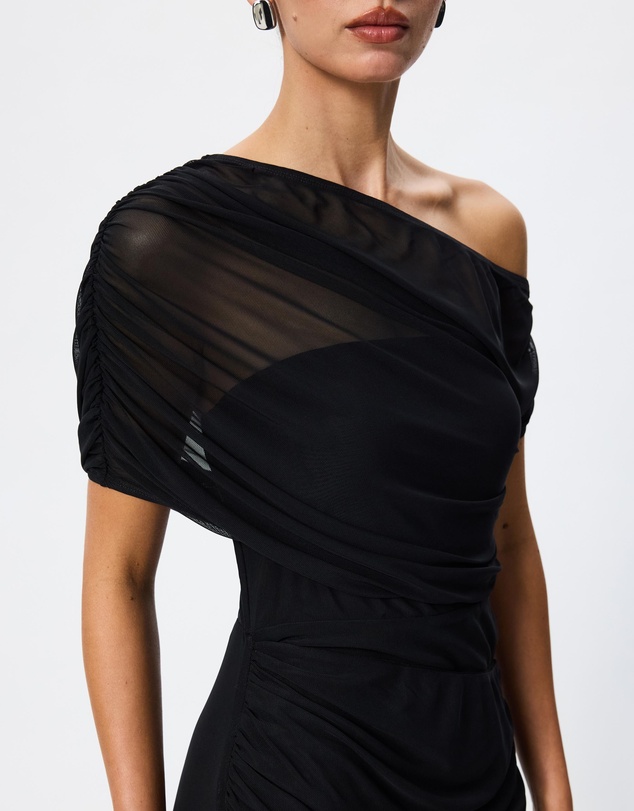 Tussah - Eleanor Mesh Off The Shoulder Maxi Dress