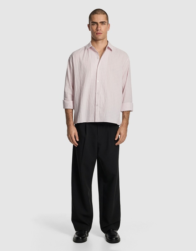 yd. - Milano Textured Check Shirt