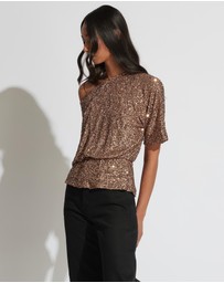 Decjuba - Danika Sequin Off Shoulder Top